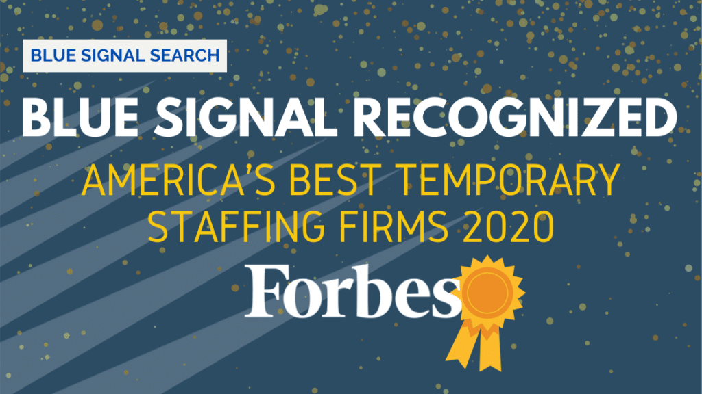 Forbes' Best Temporary Staffing Firms 2020 - Blue Signal Search