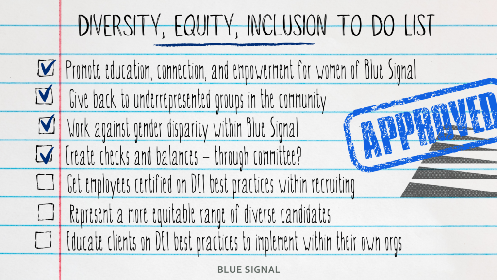 Diversity, Equity, and Inclusion at Blue Signal Blog Graphic