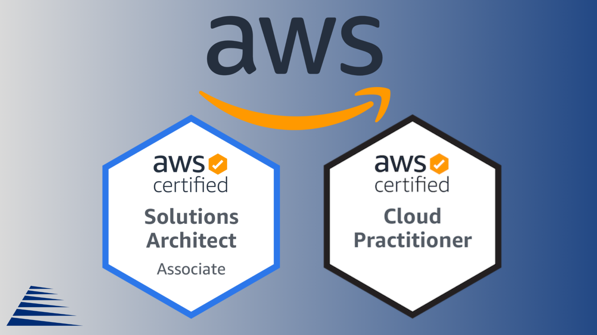 AWS IT Certification, AWS Certified Solutions Architect - Associate and AWS Certified Cloud Practitioner IT certification logo