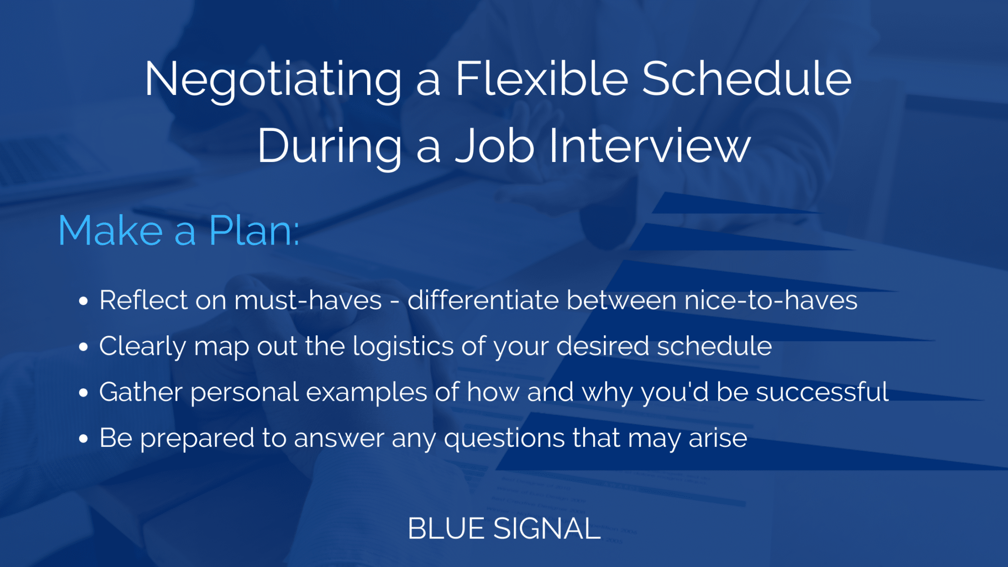 Negotiate a Flexible Schedule - Make A Plan