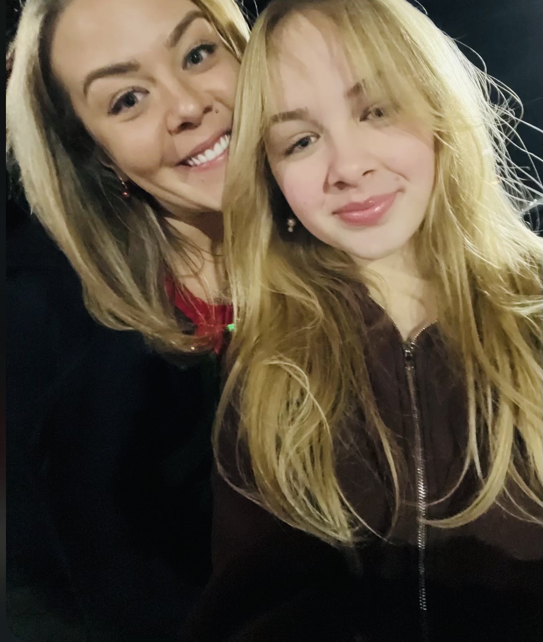 Mother and daughter selfie