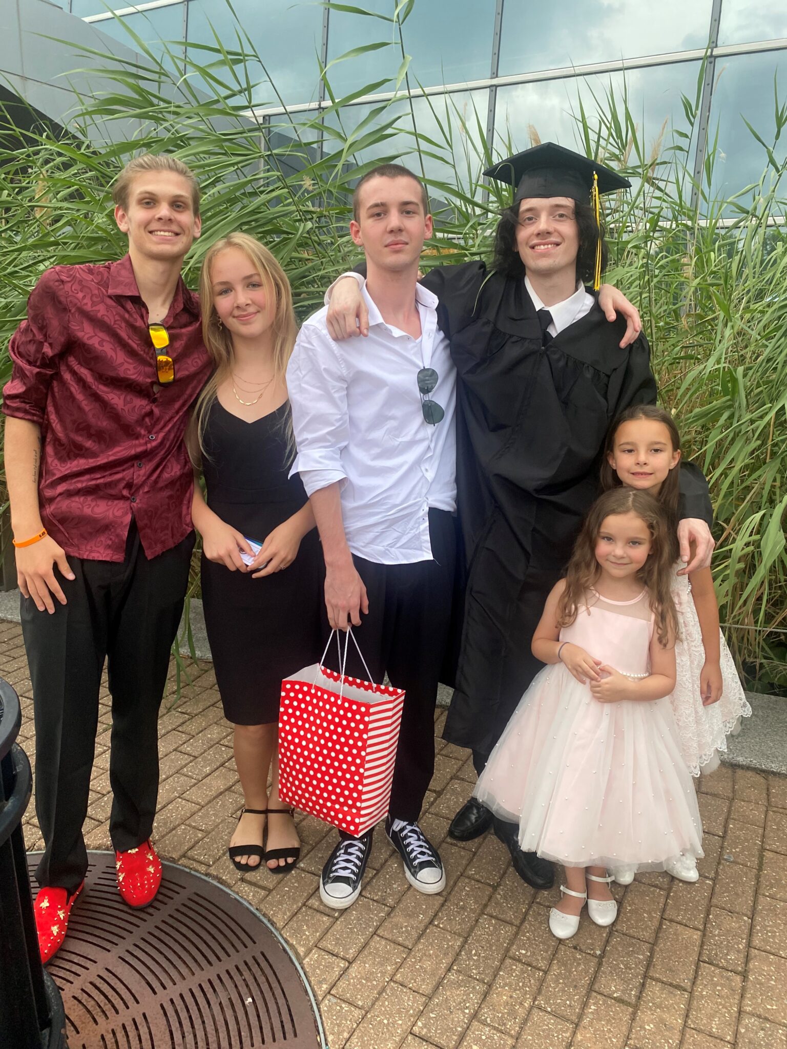 family graduation photo