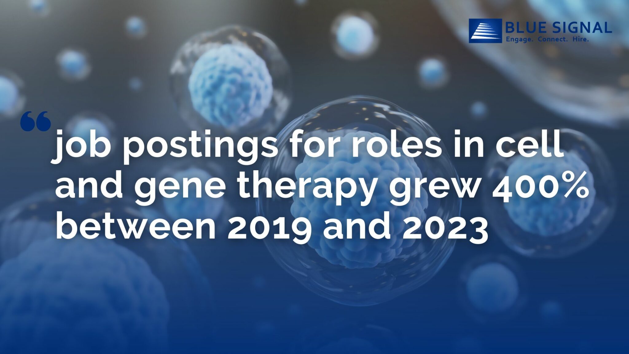 job postings for roles in cell and gene therapy grew 400% between 2019 and 2023