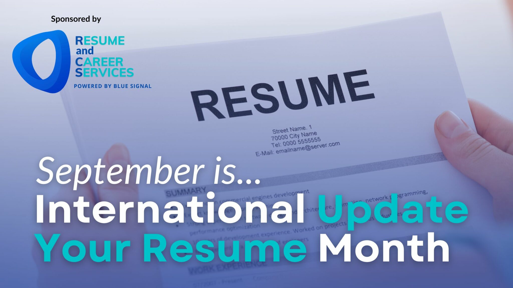 September Update Your Resume Month Blog Graphics