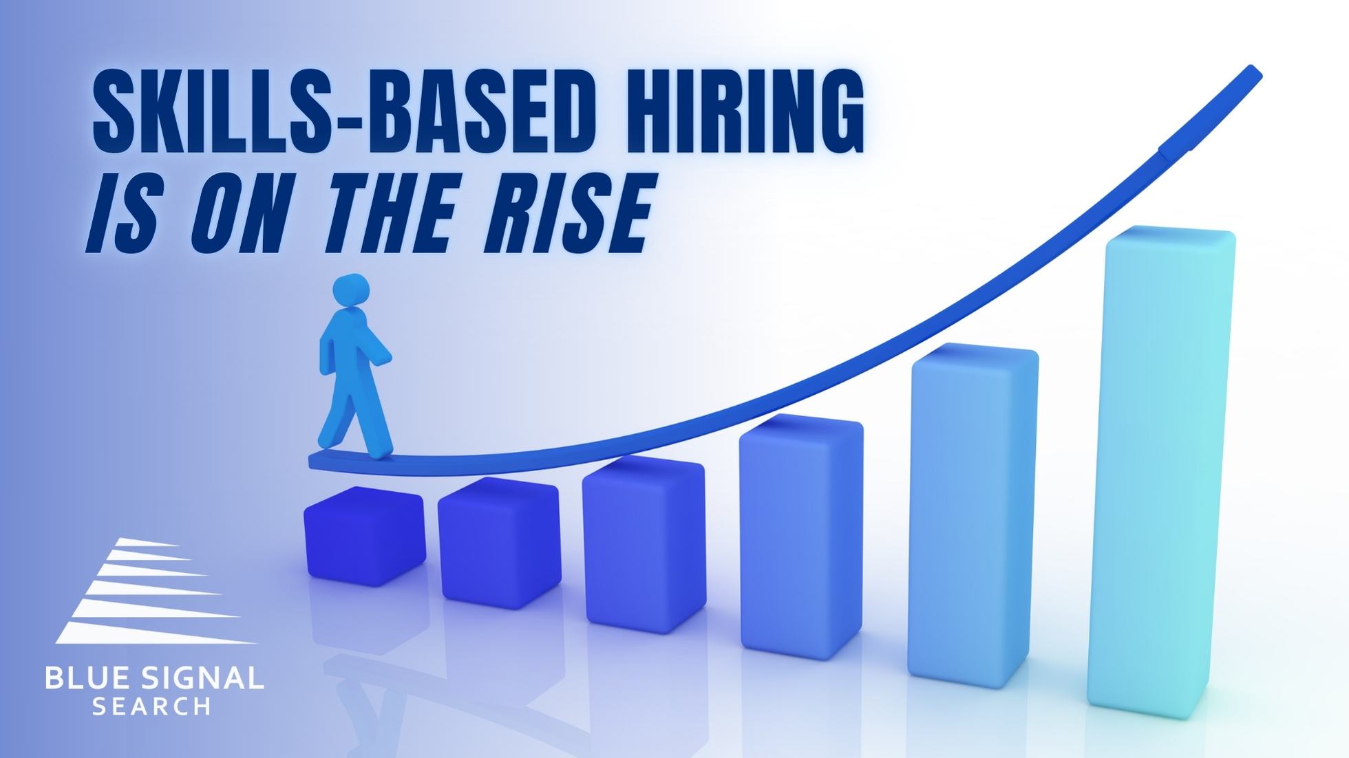 A graph highlighting skills-based hiring as a prominent recruiting trend, with an upward trajectory indicating its rising importance in 2024.
