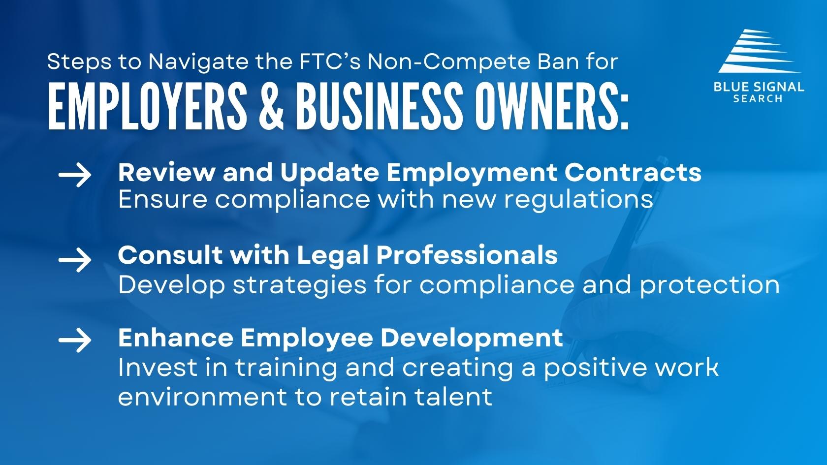 Steps for Employers to Navigate the FTC’s Non-Compete Ban