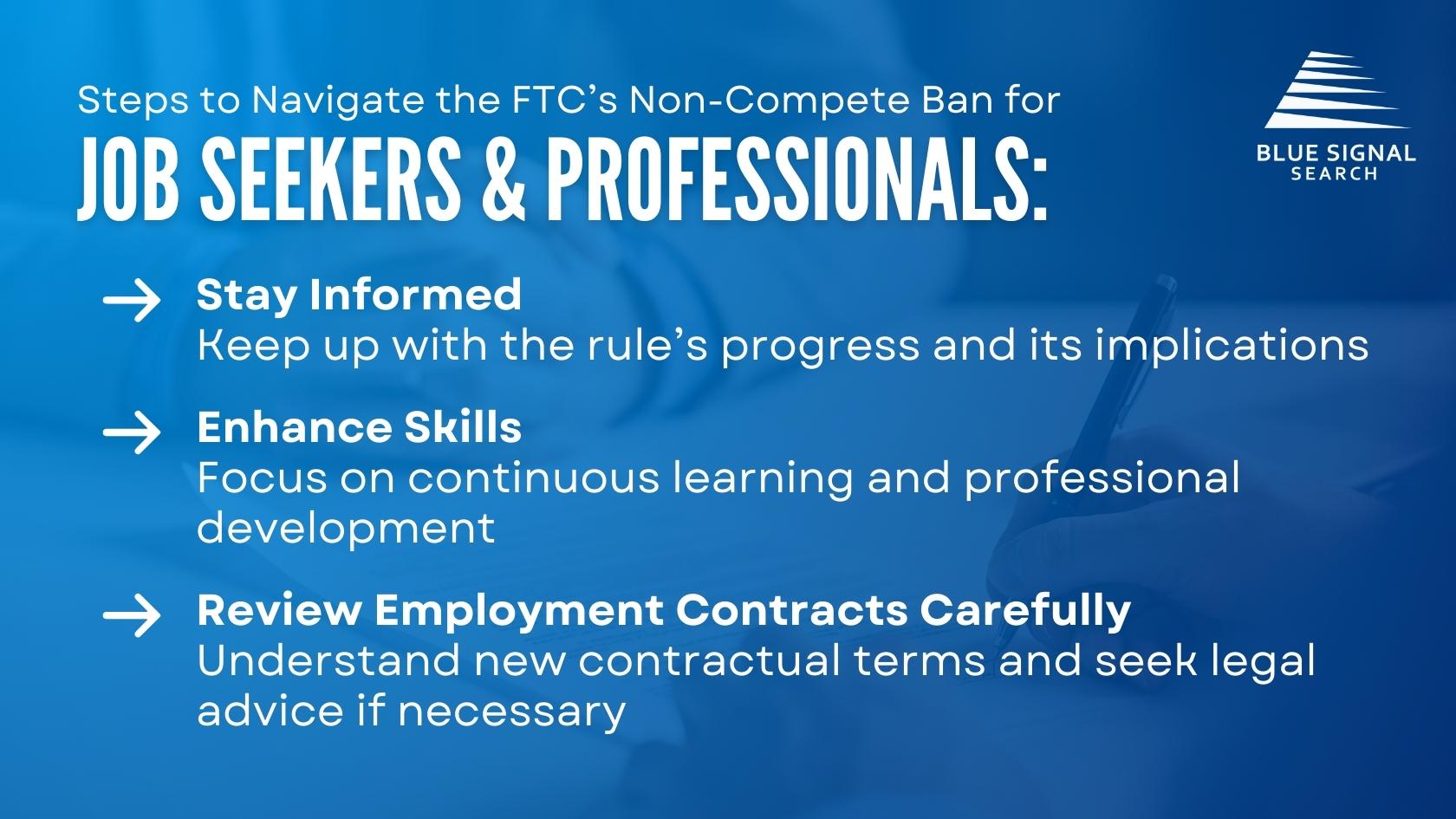 Steps for Job Seekers to Navigate the FTC’s Non-Compete Ban