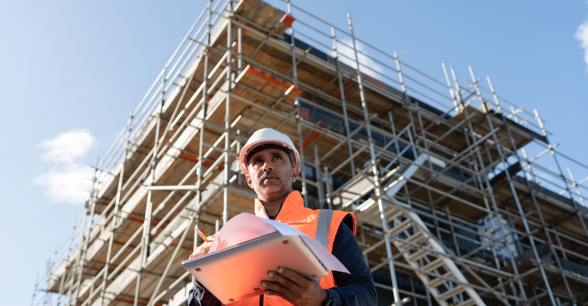 Architecture and engineering professional on a construction project