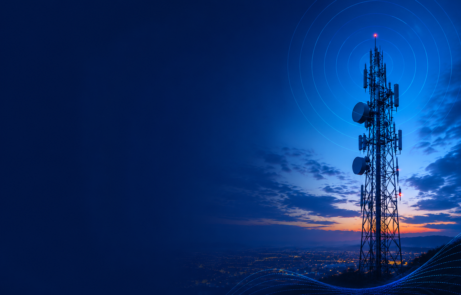 Telecommunications tower representing connectivity infrastructure