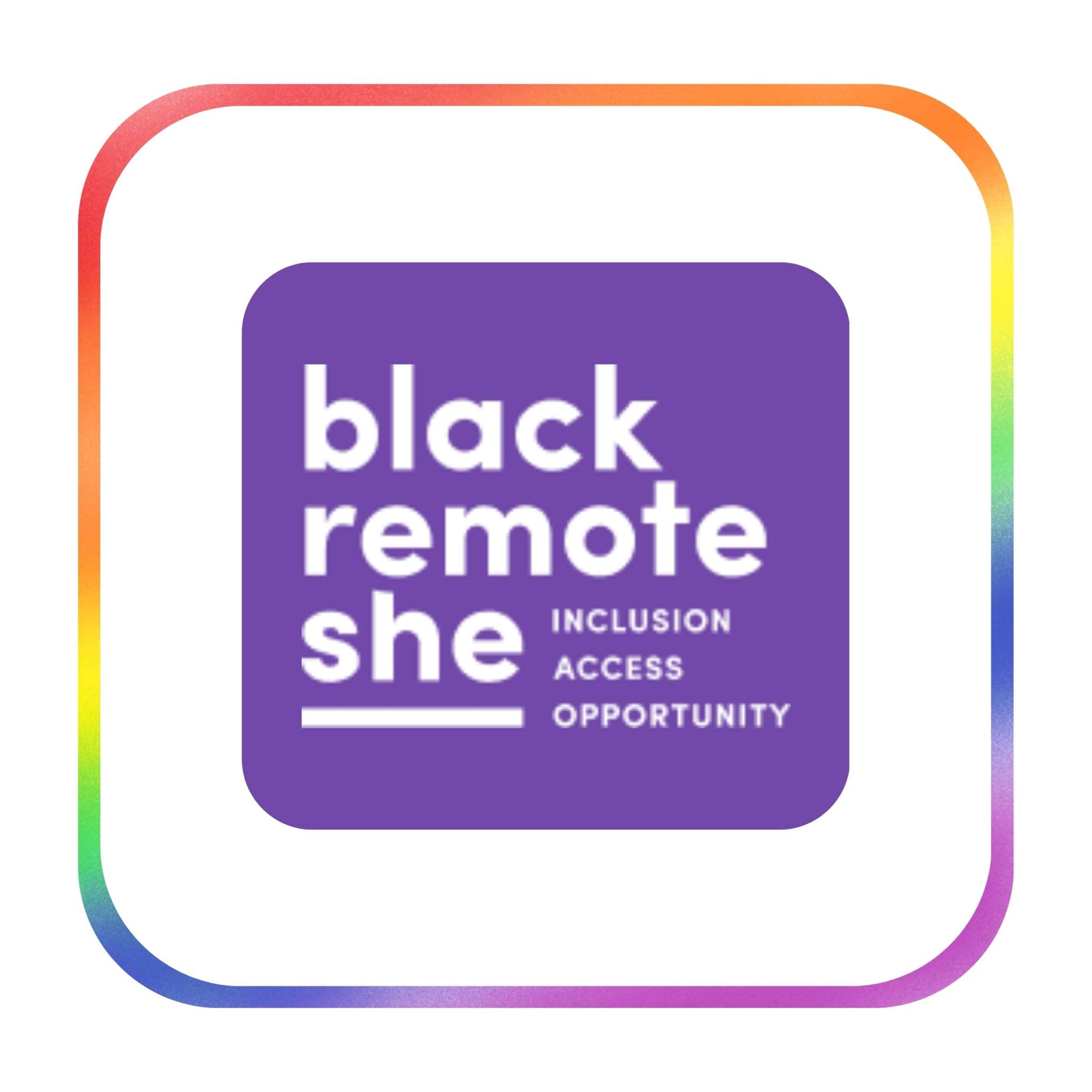Black Remote She logo for inclusive remote work resources