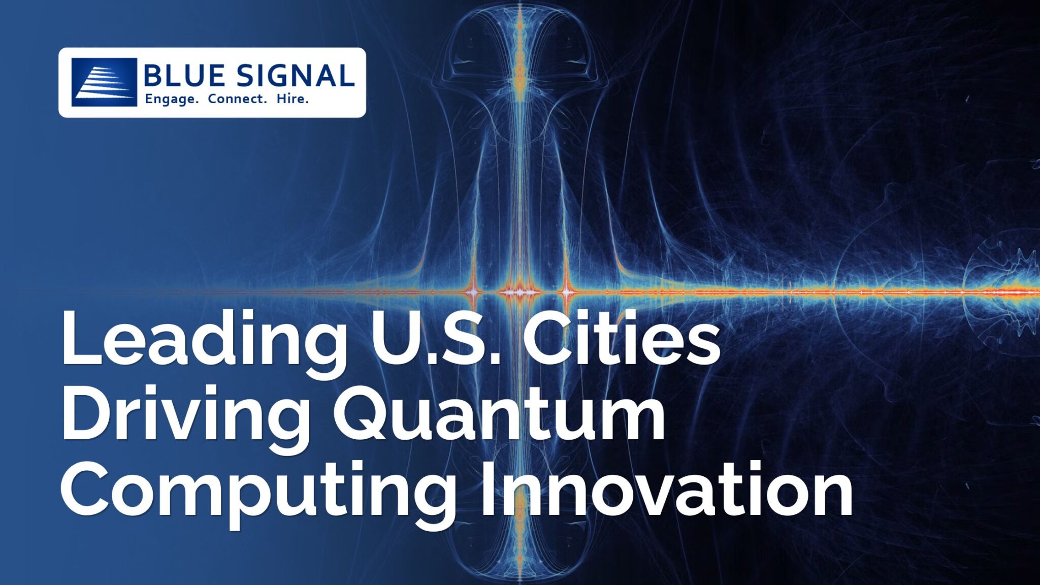 Abstract digital visualization representing quantum computing with glowing energy waves and data patterns.