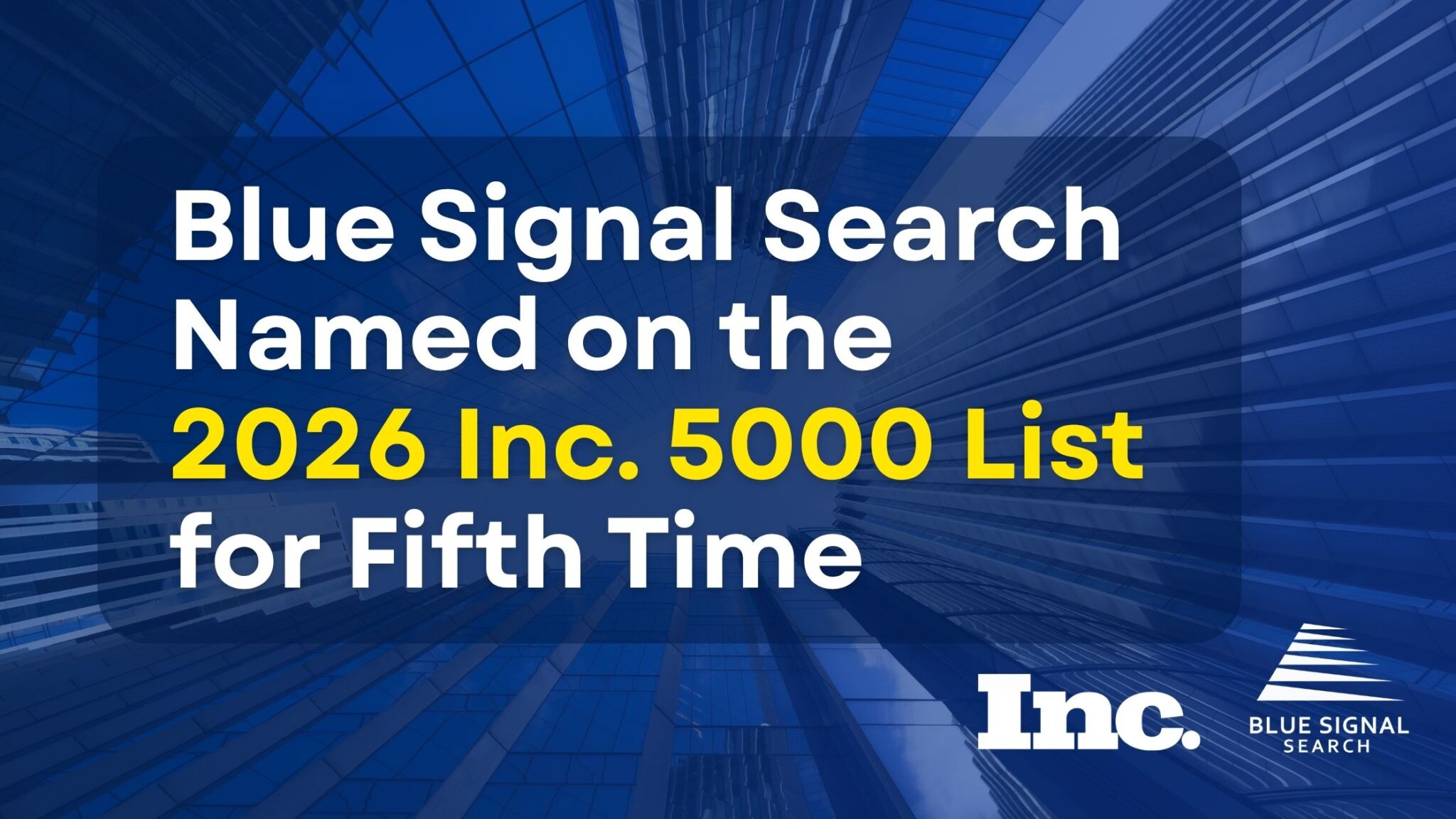 Blue Signal Search named to the 2026 Inc. 5000 for the fifth time